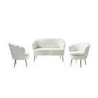 Set Soggiorno 3 Pezzi da 52" Divano, Divanetto, Poltrona Stile Moderno