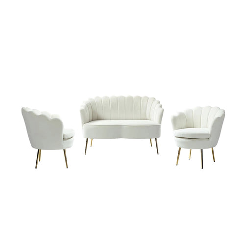 Set Soggiorno 3 Pezzi da 52" Divano, Divanetto, Poltrona Stile Moderno