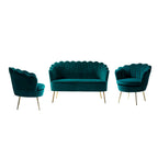 Set Soggiorno 3 Pezzi da 52" Divano, Divanetto, Poltrona Stile Moderno