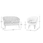 Set Soggiorno 3 Pezzi da 52" Divano, Divanetto, Poltrona Stile Moderno