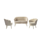 Set Soggiorno 3 Pezzi da 52" Divano, Divanetto, Poltrona Stile Moderno