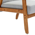Poltrona con braccioli e piedini in legno massello, per soggiorno, camera da letto, studio