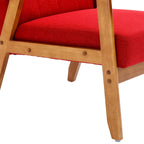 Poltrona con braccioli e piedini in legno massello, per soggiorno, camera da letto, studio