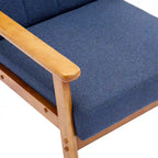 Poltrona con braccioli e piedini in legno massello, per soggiorno, camera da letto, studio