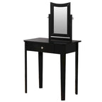 Set Toeletta 3 Pezzi in Legno Massello Contemporaneo con 1 Cassetto, per Camera da Letto
