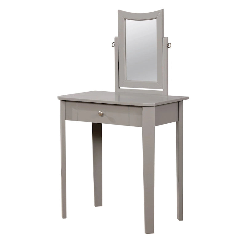 Set Toeletta 3 Pezzi in Legno Massello Contemporaneo con 1 Cassetto, per Camera da Letto
