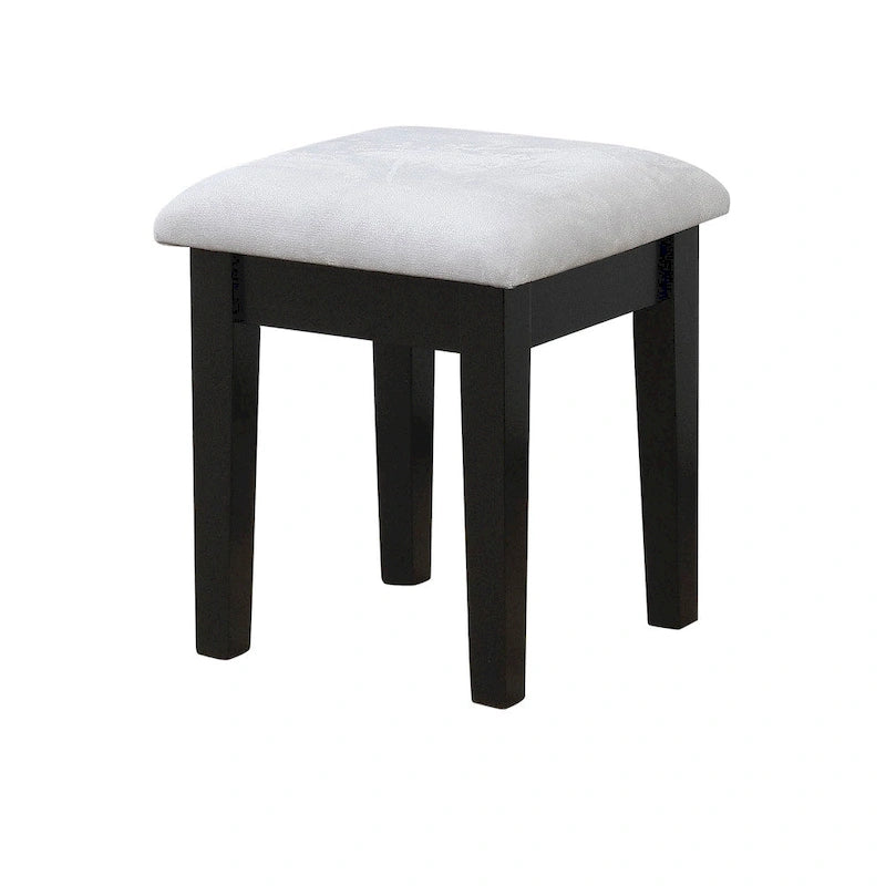 Set Toeletta 3 Pezzi in Legno Massello Contemporaneo con 1 Cassetto, per Camera da Letto