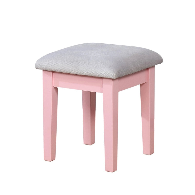 Set Toeletta 3 Pezzi in Legno Massello Contemporaneo con 1 Cassetto, per Camera da Letto