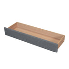 Letto a piattaforma imbottito queen-size con cassetto