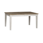 Set da pranzo rettangolare 5 pezzi, finitura spazzolata grigio chiaro