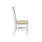 Set da pranzo rettangolare 5 pezzi, finitura spazzolata grigio chiaro