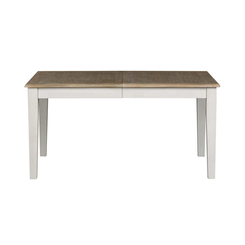 Set da pranzo rettangolare 5 pezzi, finitura spazzolata grigio chiaro