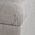 Panca contenitore capitonné argento cenere imbottita per camera da letto o ingresso