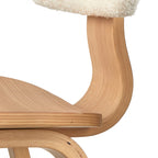 Sedie da Pranzo Moderno di Metà Secolo Set da 2 Seduta Imbottita Gambe in Legno