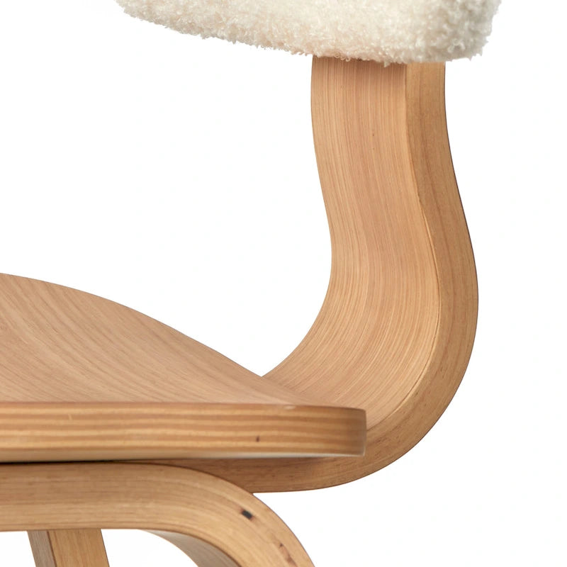 Sedie da Pranzo Moderno di Metà Secolo Set da 2 Seduta Imbottita Gambe in Legno