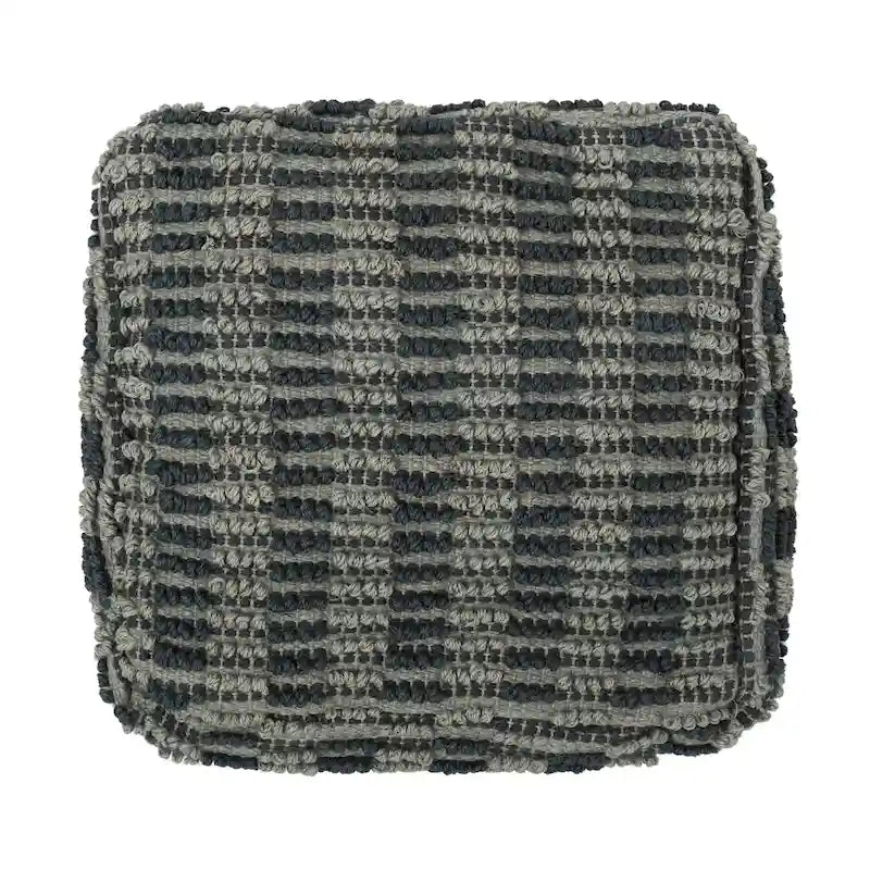 Pouf/ottoman cubico in tessuto stile boho per soggiorno o camera da letto