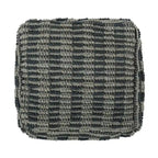 Pouf/ottoman cubico in tessuto stile boho per soggiorno o camera da letto