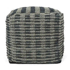 Pouf/ottoman cubico in tessuto stile boho per soggiorno o camera da letto