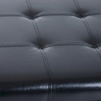 Panca Ottomana Contenitore in Pelle PU Capitonnè con Coperchio, 127 cm, per Camera da Letto e Ingresso