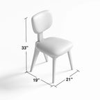 Sedie da Pranzo in Legno Massello (Set da 2) - 21*19*33