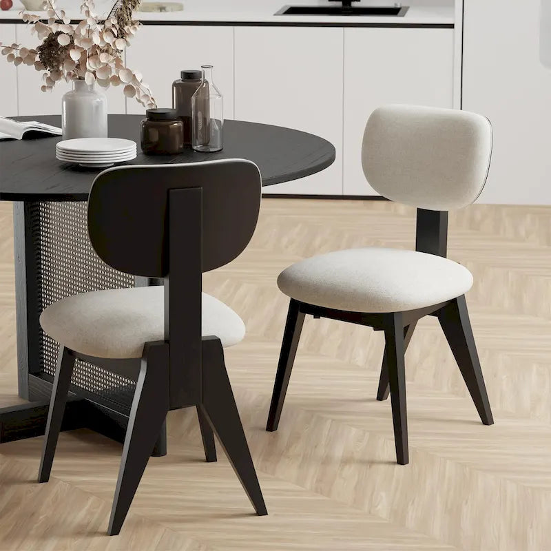 Sedie da Pranzo in Legno Massello (Set da 2) - 21*19*33