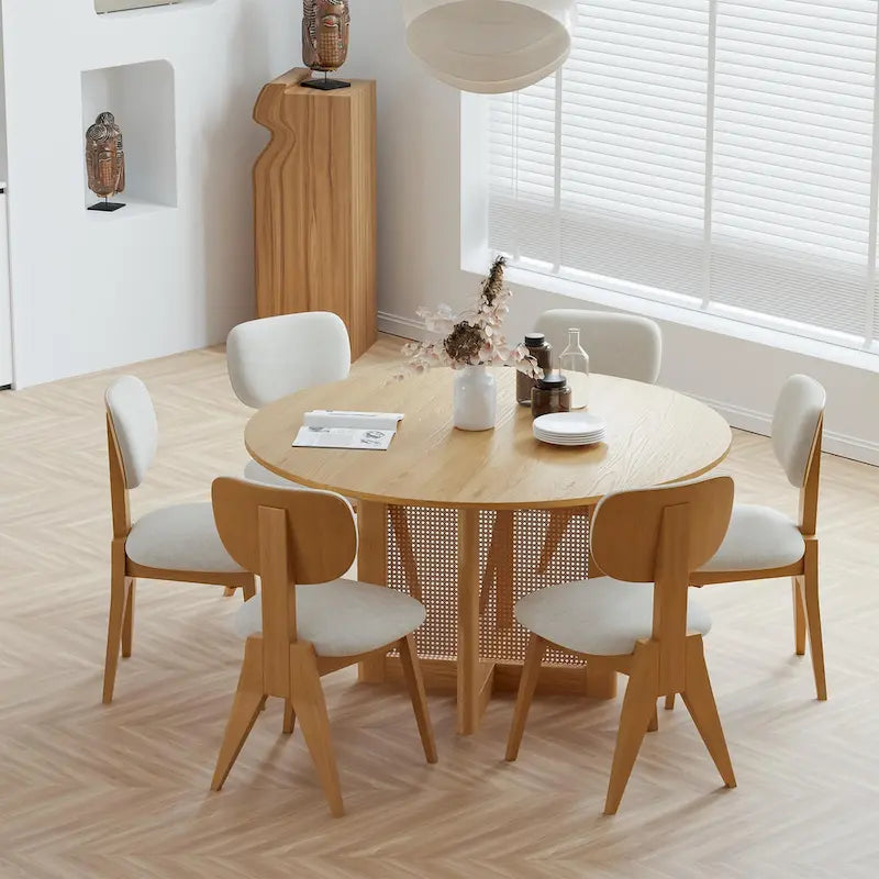 Sedie da Pranzo in Legno Massello (Set da 2) - 21*19*33