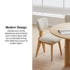 Sedie da Pranzo in Legno Massello (Set da 2) - 21*19*33