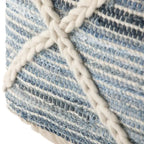 Pouf quadrato in maglia, poggiapiedi ottomano per soggiorno e camera da letto, pezzo d'accento