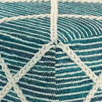 Pouf quadrato in maglia, poggiapiedi ottomano per soggiorno e camera da letto, pezzo d'accento