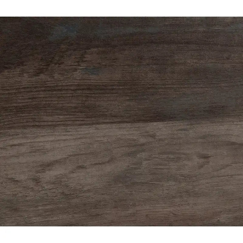 Tavolino Esagonale con Piano Finitura Legno Scuro e Base in Metallo