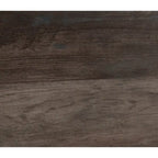 Tavolino Esagonale con Piano Finitura Legno Scuro e Base in Metallo