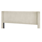 Elegante letto a piattaforma in legno imbottito con testiera imbottita