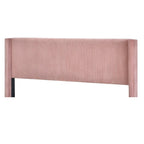 Elegante letto a piattaforma in legno imbottito con testiera imbottita