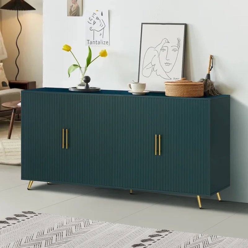 Mobile TV in Legno con Mobiletto Contenitore e Ripiani Regolabili - 15,70 x 60,00 x 32,30