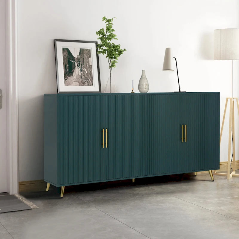Mobile TV in Legno con Mobiletto Contenitore e Ripiani Regolabili - 15,70 x 60,00 x 32,30