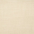 Panca da ingresso imbottita in tessuto crema con struttura in legno marrone 58x15x20