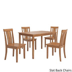 Set da pranzo di 5 pezzi con tavolo rettangolare da 48" con finitura rovere e 4 sedie