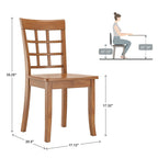 Set da pranzo di 5 pezzi con tavolo rettangolare da 48" con finitura rovere e 4 sedie