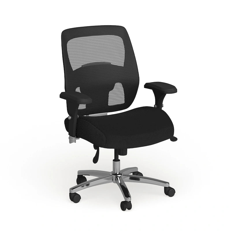 Sedia da ufficio ergonomica in rete per uso intensivo 24/7, per corporature forti e alte, con portata fino a 227 kg