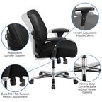 Sedia da ufficio ergonomica in rete per uso intensivo 24/7, per corporature forti e alte, con portata fino a 227 kg