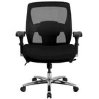 Sedia da ufficio ergonomica in rete per uso intensivo 24/7, per corporature forti e alte, con portata fino a 227 kg