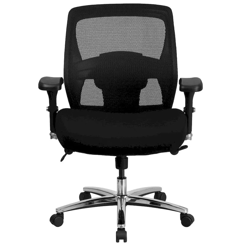 Sedia da ufficio ergonomica in rete per uso intensivo 24/7, per corporature forti e alte, con portata fino a 227 kg