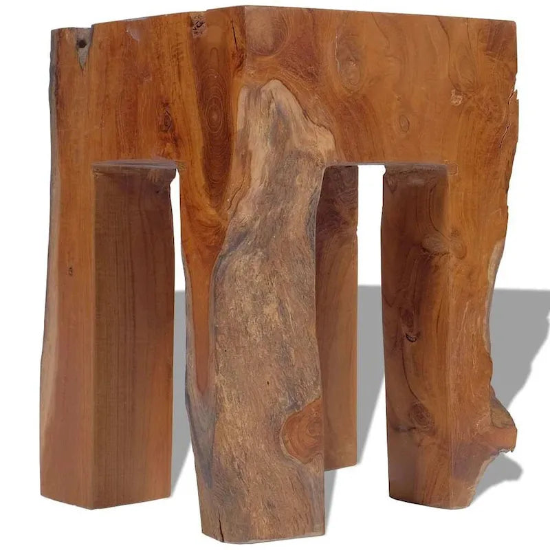 Sgabello in legno massello di teak Tavolino Marrone 30x30x40 cm Naturale