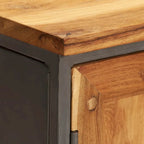 Madia in Teak Riciclato e Acciaio 25,6x11,8x27,6 Stile Industriale
