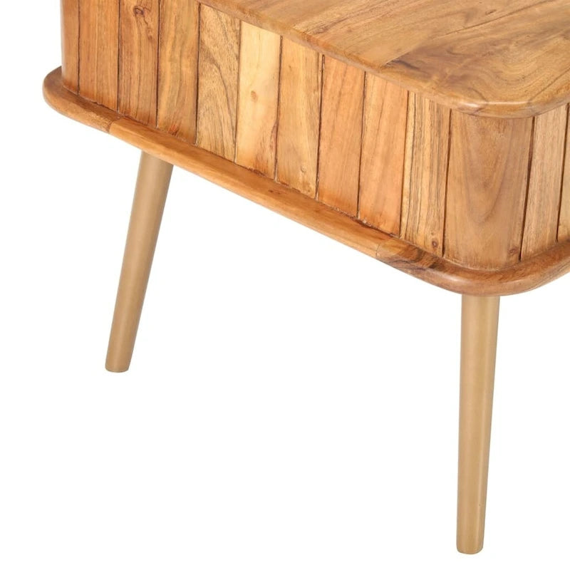 Tavolino da caffè in legno massello di acacia 100x50x40 cm Naturale Salotto