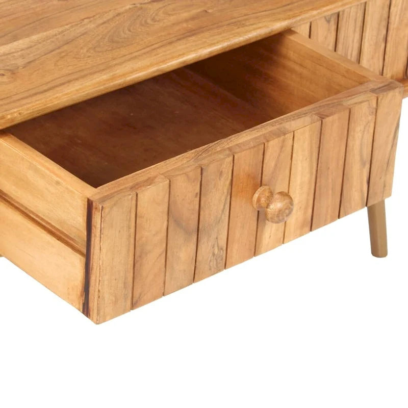 Tavolino da caffè in legno massello di acacia 100x50x40 cm Naturale Salotto