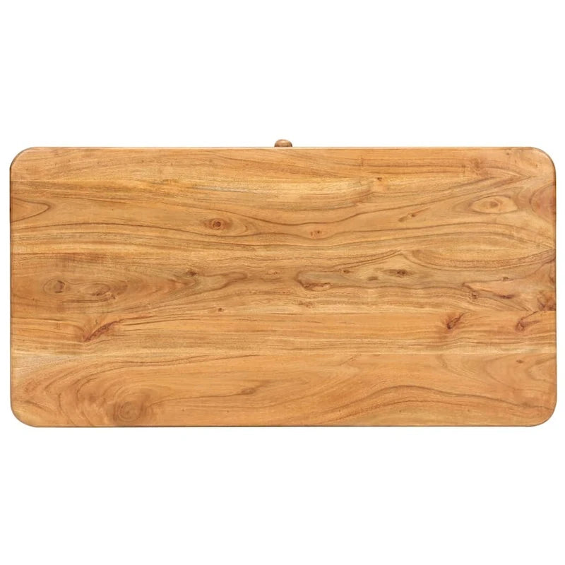 Tavolino da caffè in legno massello di acacia 100x50x40 cm Naturale Salotto