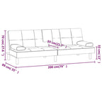 Divano Letto Pieghevole con Portabicchieri Ecopelle 78.7x35x27.6