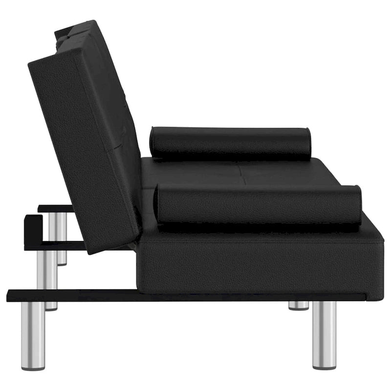 Divano Letto Pieghevole con Portabicchieri Ecopelle 78.7x35x27.6