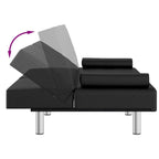 Divano Letto Pieghevole con Portabicchieri Ecopelle 78.7x35x27.6